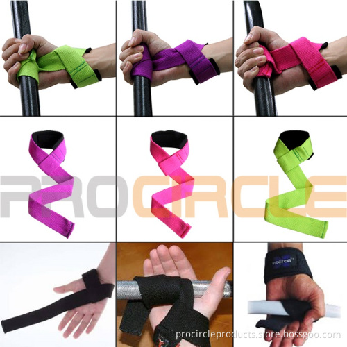Wrist Support Polyester Adjustable Weight Lifting Straps (PC-WS1001)